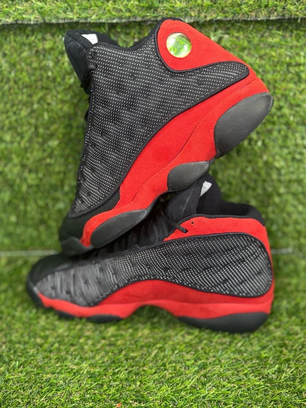 Jordan 13 Retro Bred 2004 Black Red Leather 309259-061 Mens Size 10.5 High Top